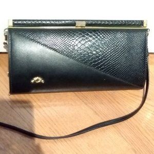 Vintage Persaud of London Black Clutch,1960s purse